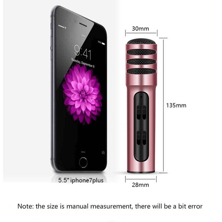 BGN-C7 Condenser Microphone Dual Mobile Phone Karaoke Live Singing Microphone Built-in Sound Card(Pink) - Microphone by buy2fix | Online Shopping UK | buy2fix