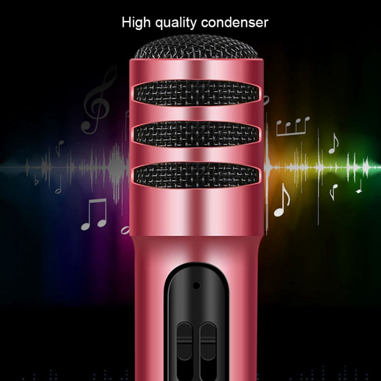 BGN-C7 Condenser Microphone Dual Mobile Phone Karaoke Live Singing Microphone Built-in Sound Card(Red) - Microphone by buy2fix | Online Shopping UK | buy2fix
