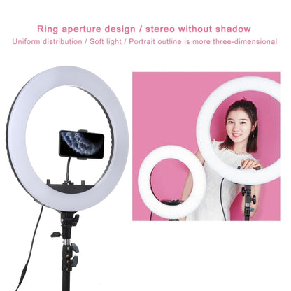 18 inch 55W Two-speed Dimmable Anchor Photography Self-timer LED Ring Fill-in Light with Tripod - Ring Light by buy2fix | Online Shopping UK | buy2fix