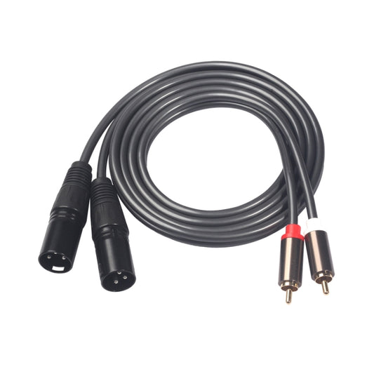 366119-15 2 RCA Male to 2 XLR 3 Pin Male Audio Cable, Length: 1.5m - Microphone Audio Cable & Connector by buy2fix | Online Shopping UK | buy2fix