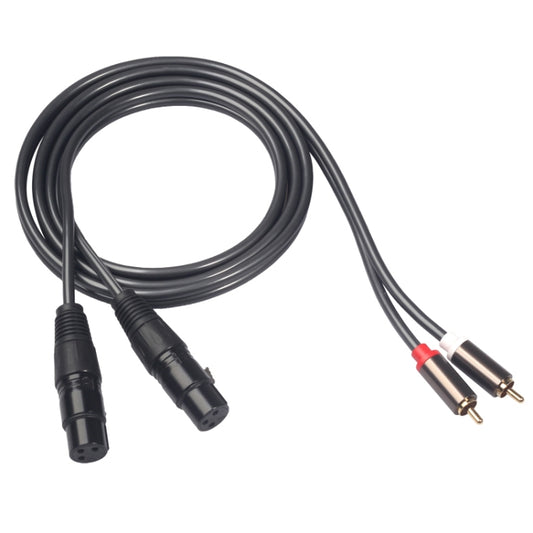 366120-15 2 RCA Male to 2 XLR 3 Pin Female Audio Cable, Length: 1.5m - Microphone Audio Cable & Connector by buy2fix | Online Shopping UK | buy2fix