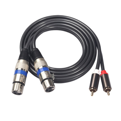366156-15 2 RCA Male to 2 XLR 3 Pin Female Audio Cable, Length: 1.5m - Microphone Audio Cable & Connector by buy2fix | Online Shopping UK | buy2fix