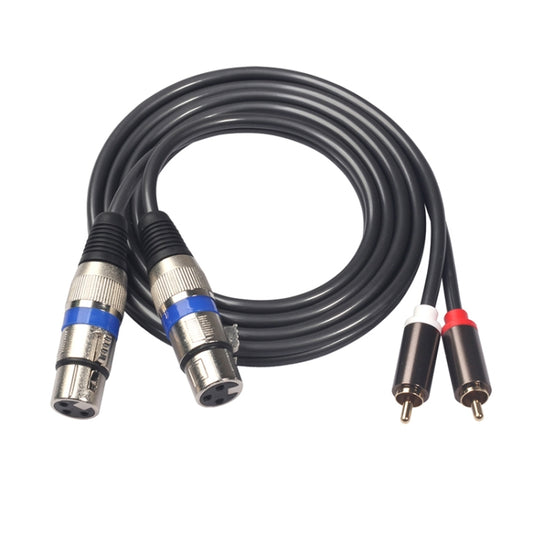 366156-15 2 RCA Male to 2 XLR 3 Pin Female Audio Cable, Length: 1.5m - Microphone Audio Cable & Connector by buy2fix | Online Shopping UK | buy2fix