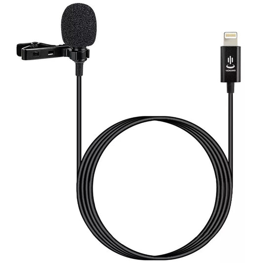 YICHUANG YC-LM10II 8 Pin Port Intelligent Noise Reduction Condenser Lavalier Microphone, Cable Length: 1.5m - Microphone by YICHUANG | Online Shopping UK | buy2fix