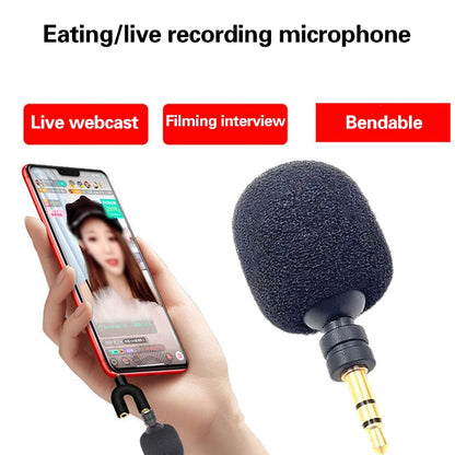 MK-5 4 Level Pin 3.5mm Gold Plated Plug Live Mobile Phone Tablet Laptop Mini Bend Microphone - Microphone by buy2fix | Online Shopping UK | buy2fix