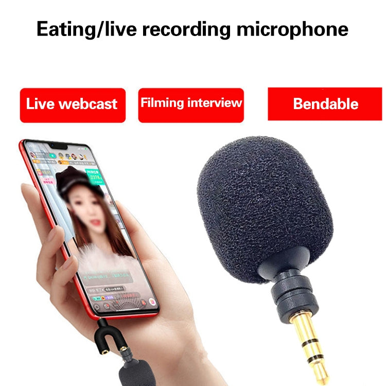 MK-5 Stereo 3.5mm Gold Plated Plug Live Mobile Phone Tablet Laptop Mini Bend Microphone - Microphone by buy2fix | Online Shopping UK | buy2fix