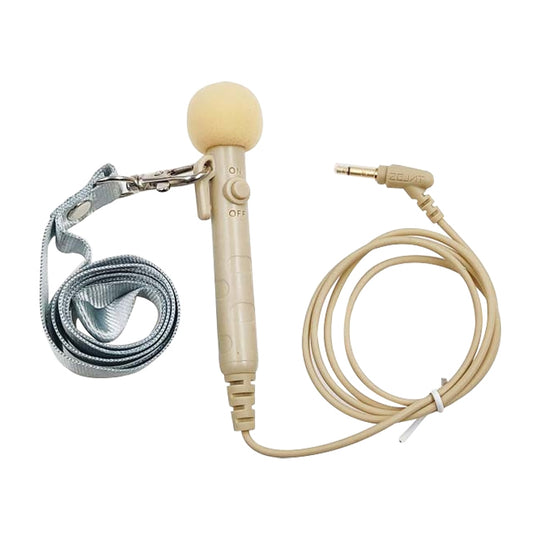 MK-7 Haut-parleur portatif à tête coudée de 3,5 mm, microphone monté sur le cou avec lanière, longueur : 1 m (couleur chair)