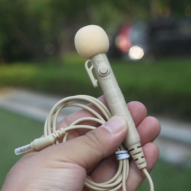 MK-7 3.5mm Elbow Head Handheld Loudspeaker Neck-mounted Microphone with Lanyard, Length: 1m (Flesh Color) - Microphone by buy2fix | Online Shopping UK | buy2fix