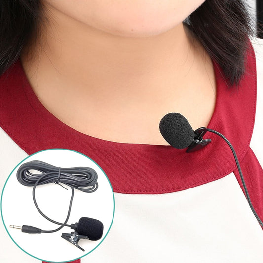 ZJ002MR Mono 3.5mm Straight Plug Car Sun Visor Wireless Interpreter Tour Guide Megaphone Lavalier Wired Microphone, Length: 3m - Microphone by buy2fix | Online Shopping UK | buy2fix