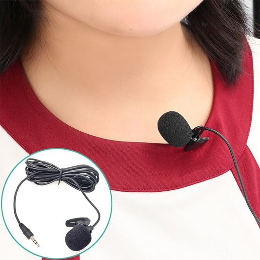 ZJ002MR Stereo 2.5mm Straight Plug Car Sun Visor Wireless Interpreter Tour Guide Megaphone Lavalier Wired Microphone, Length: 3m - Microphone by buy2fix | Online Shopping UK | buy2fix