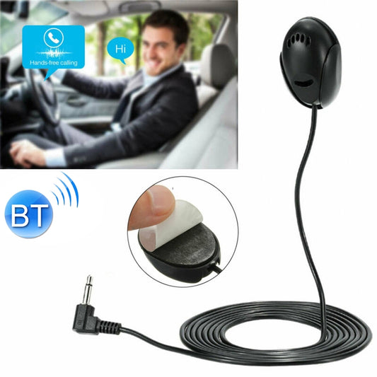 ZJ010MR Mono 2.5mm Angle Head Plug Car Navigation GPS Speaker External Paste Bluetooth Microphone, Length: 3m - Microphone by buy2fix | Online Shopping UK | buy2fix