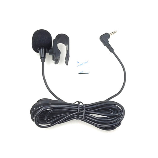 ZJ025MR Stick-on Clip-on Lavalier Stereo Microphone for Car GPS / Bluetooth Enabled Audio DVD External Mic, Cable Length: 3m, 90 Degree Elbow 2.5mm Jack - Microphone by buy2fix | Online Shopping UK | buy2fix