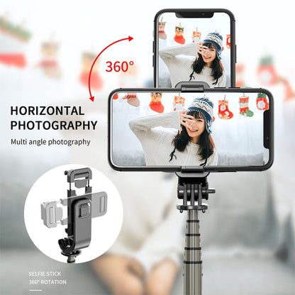 L03 Aluminum Alloy Foldable Bluetooth Tripod Selfie Stick (Black) - Selfie Sticks by buy2fix | Online Shopping UK | buy2fix