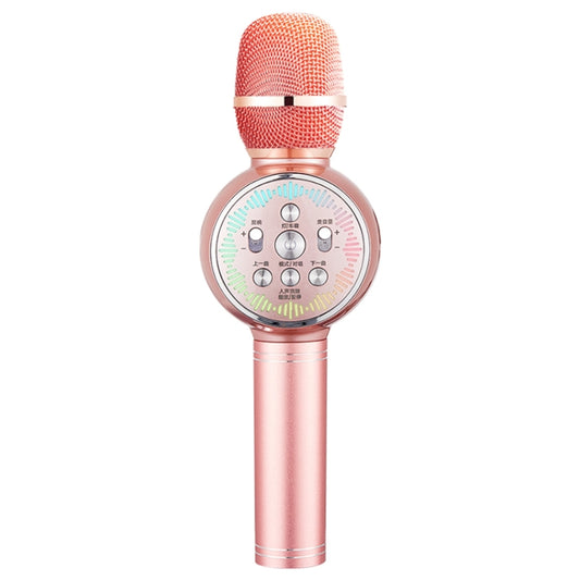 K2 Bluetooth 5.0 Karaoke Live Colorful Lights Wireless Bluetooth Microphone (Rose Gold) - Microphone by buy2fix | Online Shopping UK | buy2fix