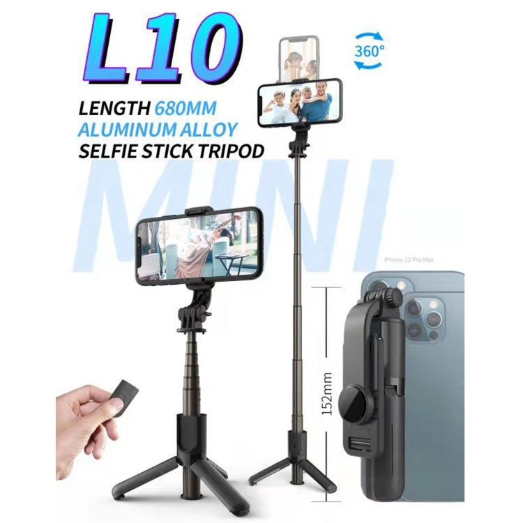 L10 Mini Bluetooth Selfie Stick Tripod Mobile Phone Holder (Black) - Selfie Sticks by buy2fix | Online Shopping UK | buy2fix