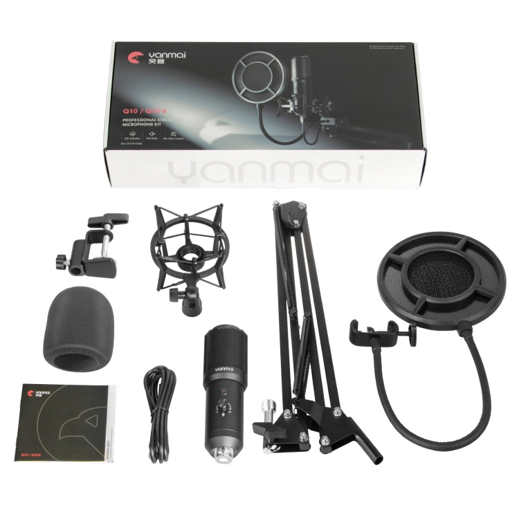 Yanmai Q10B USB Recording Microphone Kit - Microphone by Yanmai | Online Shopping UK | buy2fix