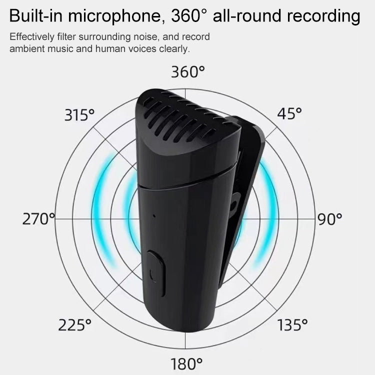 MY-M6 8 Pin Port Portable Smart Noise Reduction 2.4GHz Wireless Microphone with Clip - Microphone by buy2fix | Online Shopping UK | buy2fix