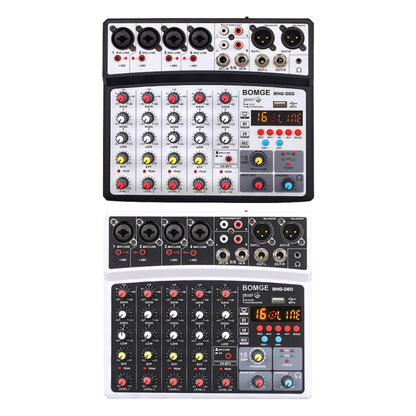 BMG-06D 6-channel Live Mixer Mobile Phone Bluetooth Sound Card Digital 16DSP Reverb Effect, EU Plug(White) - Live Sound Effects Processors by buy2fix | Online Shopping UK | buy2fix