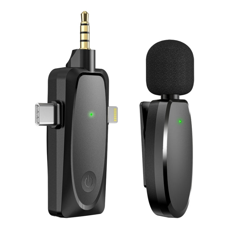 AP003 Mini Smart Noise Reduction Wireless Lavalier Microphone(Black) - Microphone by buy2fix | Online Shopping UK | buy2fix