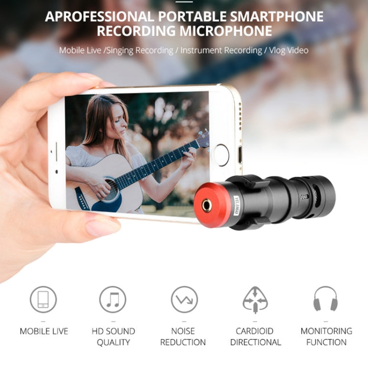 YELANGU MIC06 Live Broadcast Smartphone Recording Microphone (Black) - Microphone by YELANGU | Online Shopping UK | buy2fix