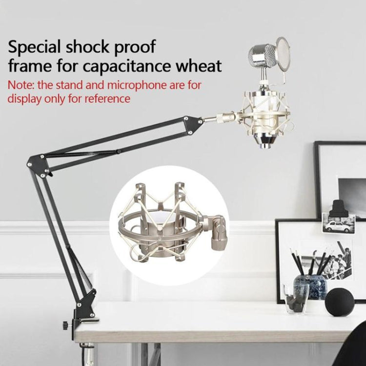 46mm Plastic Microphone Shock Mount Holder Stand(Silver) - Stand by buy2fix | Online Shopping UK | buy2fix