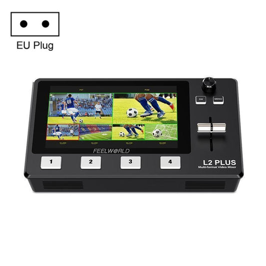FEELWORLD L2 Plus Multi-camera Video Mixer Switcher with 5.5 inch Screen(EU Plug) - Live Sound Effects Processors by FEELWORLD | Online Shopping UK | buy2fix