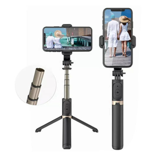 Q03 Bluetooth Remote Control Tripod Selfie Stick Phone Holder (Black) - Selfie Light by buy2fix | Online Shopping UK | buy2fix
