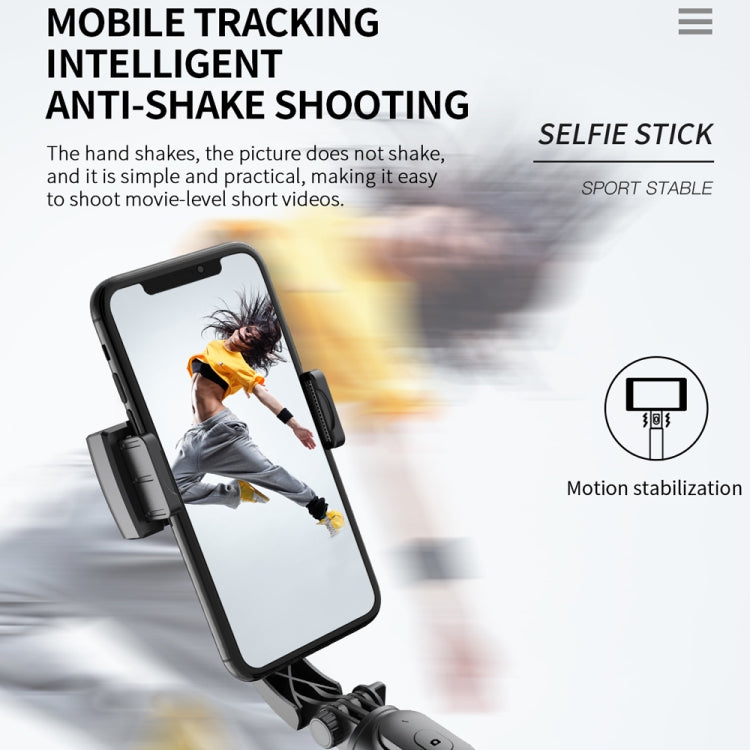 Q08 Gimbal Stabilizer Bluetooth Remote Control Tripod Selfie Stick (White) - Selfie Light by buy2fix | Online Shopping UK | buy2fix