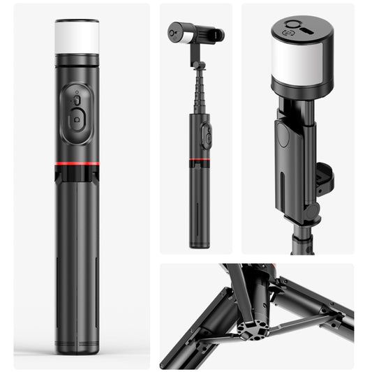 Q12s Bluetooth Remote Control Rotatable Fill Light Tripod Selfie Stick - Selfie Light by buy2fix | Online Shopping UK | buy2fix