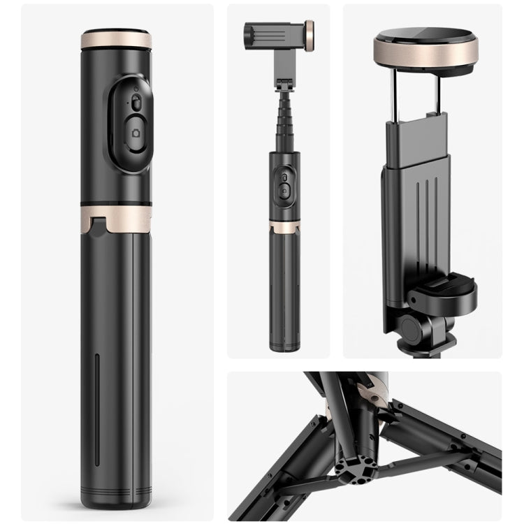 Q12 Hidden Design Reinforced Bluetooth Remote Control Tripod Selfie Stick (White) - Selfie Light by buy2fix | Online Shopping UK | buy2fix