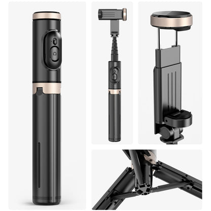 Q12 Hidden Design Reinforced Bluetooth Remote Control Tripod Selfie Stick (White) - Selfie Light by buy2fix | Online Shopping UK | buy2fix
