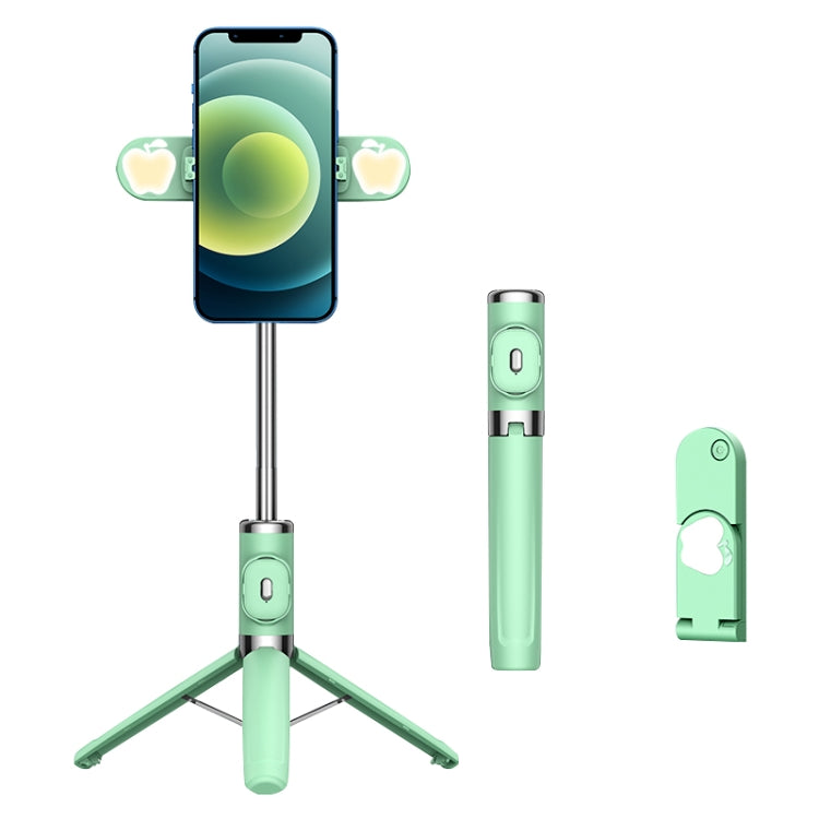 M01S Bluetooth Remote Control Dual Fill Light Tripod Selfie Stick (Green) - Selfie Light by buy2fix | Online Shopping UK | buy2fix