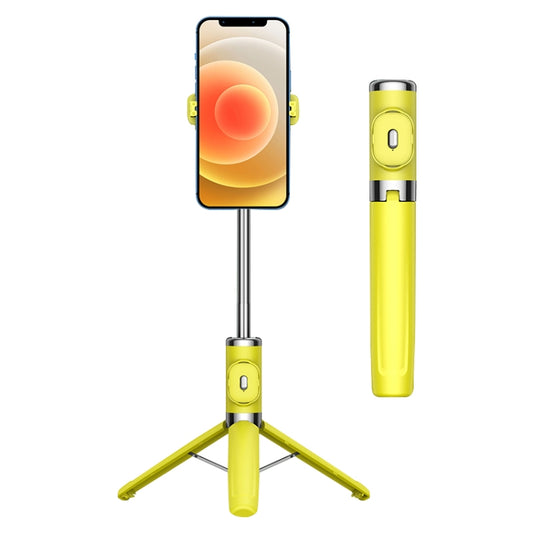 Bluetooth Remote Control Tripod Selfie Stick (Yellow) - Selfie Light by buy2fix | Online Shopping UK | buy2fix