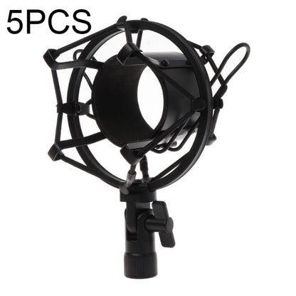 5 PCS Condenser Microphone 46mm Plastic Shockproof Mount Holder (Black) - Stand by buy2fix | Online Shopping UK | buy2fix