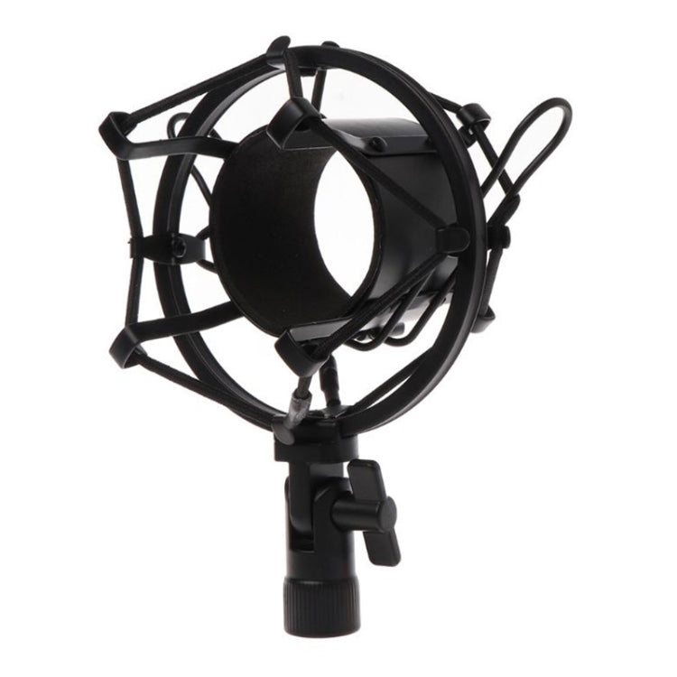 5 PCS Condenser Microphone 46mm Plastic Shockproof Mount Holder (Black) - Stand by buy2fix | Online Shopping UK | buy2fix