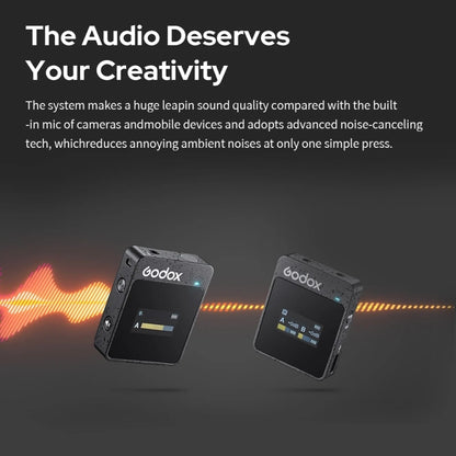 Godox MoveLink II M1 Wireless Lavalier Microphone System with Transmitters and Receiver for DSLR Cameras and Camcorders (Black) - Camera Microphone by Godox | Online Shopping UK | buy2fix
