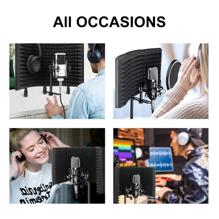 XTUGA P73 Foldable Recording Microphone Isolation Shield - Windshield by XTUGA | Online Shopping UK | buy2fix