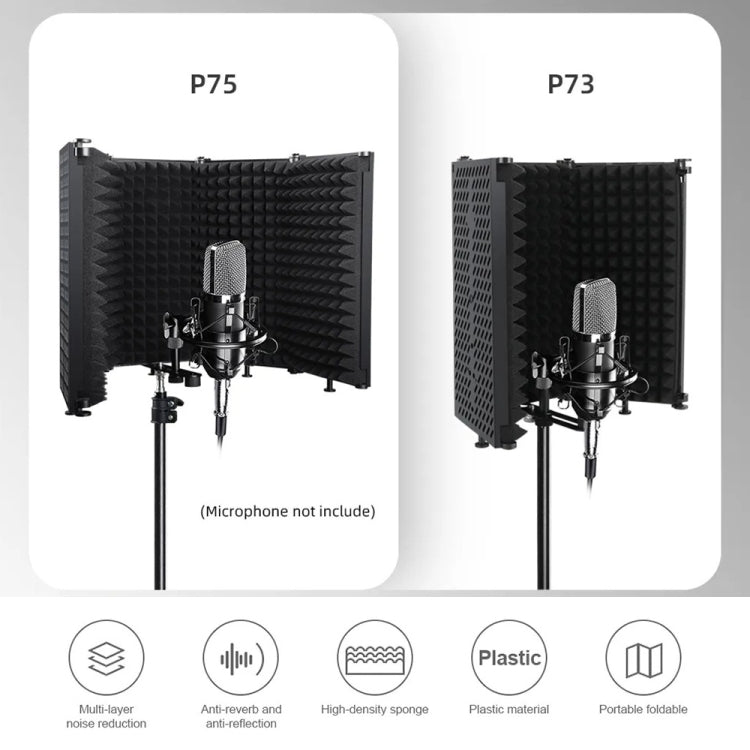 XTUGA P73 Foldable Recording Microphone Isolation Shield - Windshield by XTUGA | Online Shopping UK | buy2fix