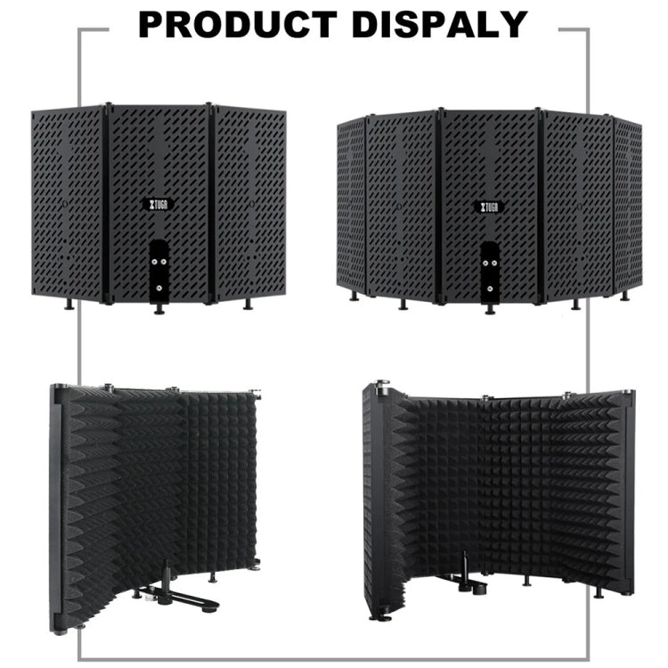 XTUGA P73 Foldable Recording Microphone Isolation Shield - Windshield by XTUGA | Online Shopping UK | buy2fix