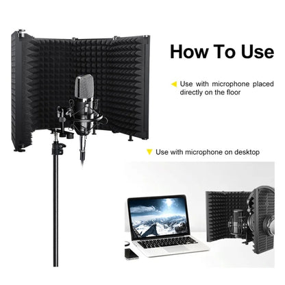 XTUGA P73 Foldable Recording Microphone Isolation Shield - Windshield by XTUGA | Online Shopping UK | buy2fix