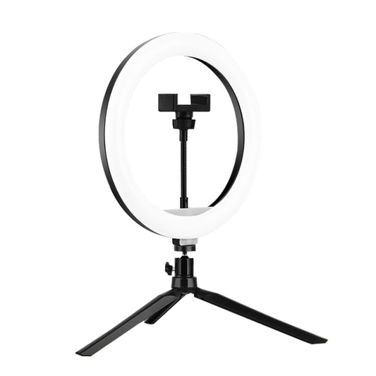 10 inch Adjustable Live Broadcast LED Fill Light Tripod with Phone Clamp - Ring Light by buy2fix | Online Shopping UK | buy2fix