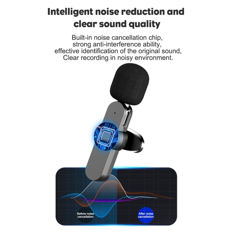 Type-C / USB-C Interface Live Broadcast Wireless Lavalier Microphone - Microphone by buy2fix | Online Shopping UK | buy2fix