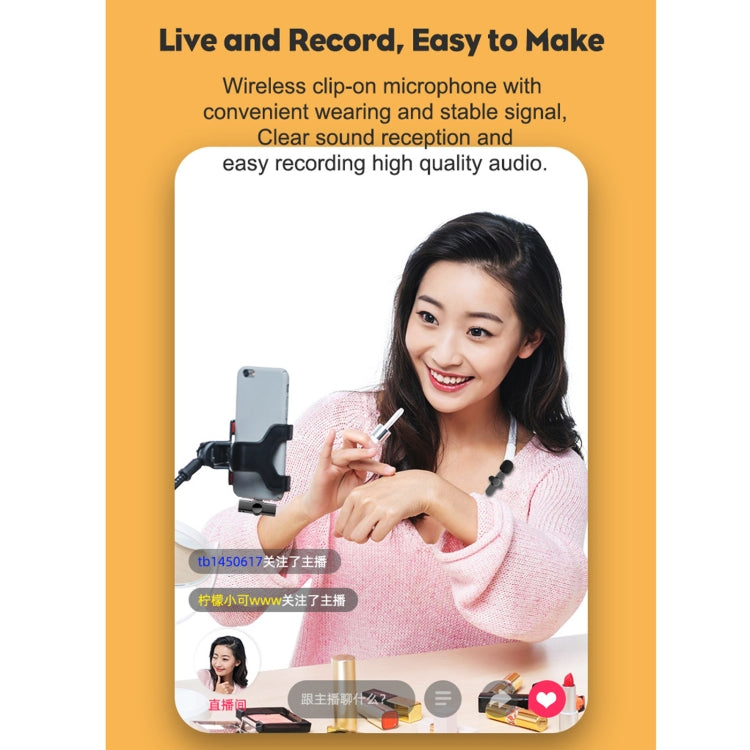 Type-C / USB-C Interface Live Broadcast Wireless Lavalier Microphone - Microphone by buy2fix | Online Shopping UK | buy2fix