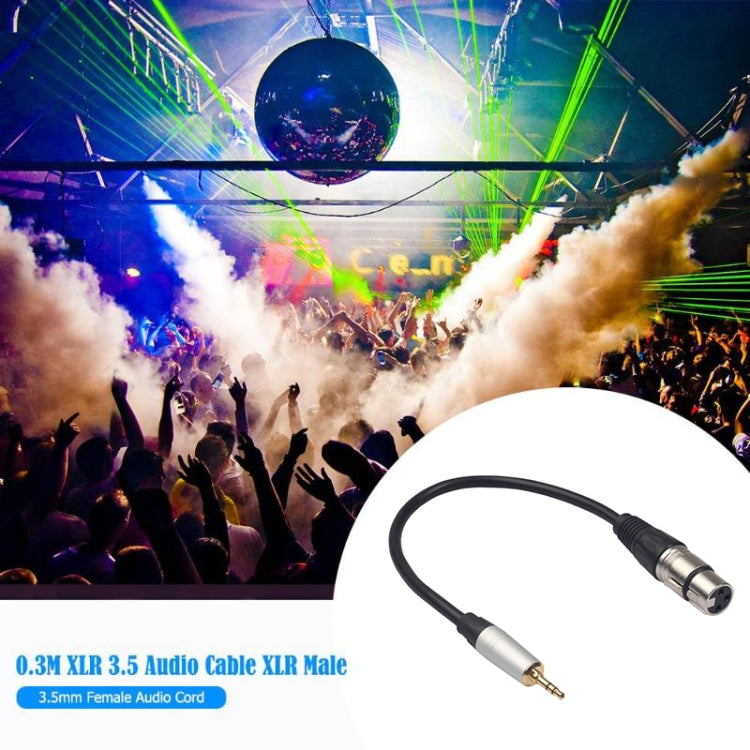 TC210KF183 3.5mm Male to XLR Female Audio Cable, Length: 0.3m - Microphone Audio Cable & Connector by buy2fix | Online Shopping UK | buy2fix