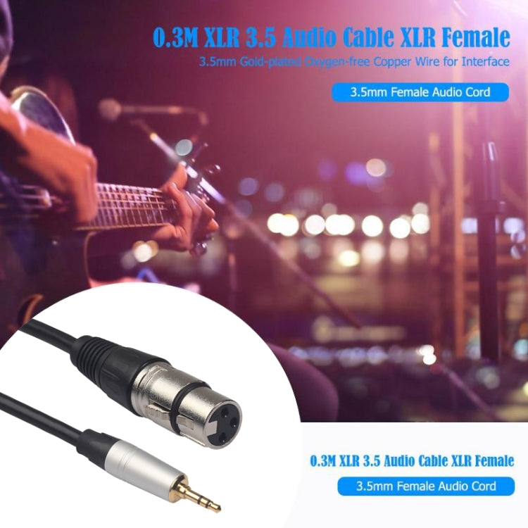 TC210KF183 3.5mm Male to XLR Female Audio Cable, Length: 0.3m - Microphone Audio Cable & Connector by buy2fix | Online Shopping UK | buy2fix