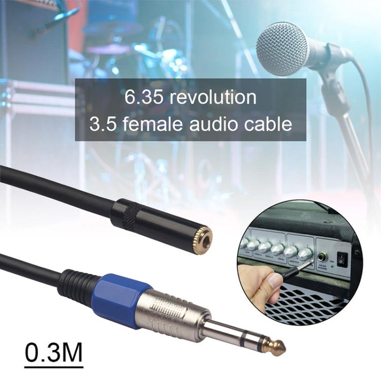 3094MF-03 6.35mm Male to 3.5mm Female Audio Cable, Length: 0.3m - Microphone Audio Cable & Connector by buy2fix | Online Shopping UK | buy2fix