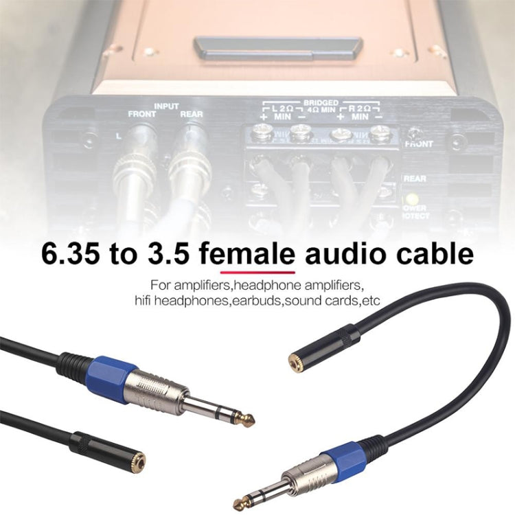 3094MF-03 6.35mm Male to 3.5mm Female Audio Cable, Length: 0.3m - Microphone Audio Cable & Connector by buy2fix | Online Shopping UK | buy2fix