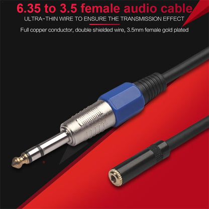 3094MF-03 6.35mm Male to 3.5mm Female Audio Cable, Length: 0.3m - Microphone Audio Cable & Connector by buy2fix | Online Shopping UK | buy2fix