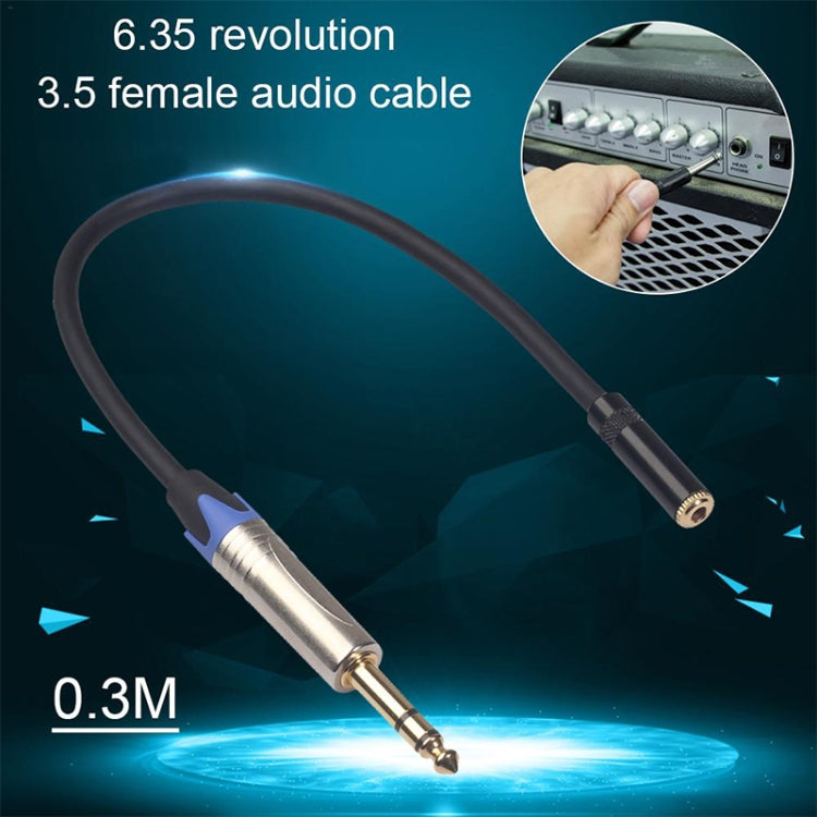 TC203NF03 6.35mm Male to 3.5mm Female Audio Cable, Length: 0.3m - Microphone Audio Cable & Connector by buy2fix | Online Shopping UK | buy2fix