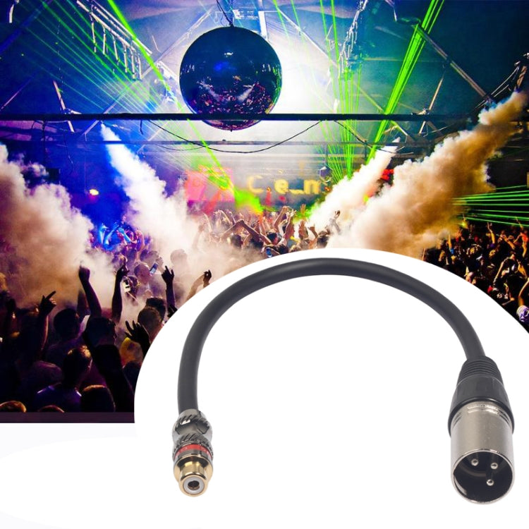TR026K17-03 RCA Female to XLR Male Audio Cable, Length: 0.3m - Microphone Audio Cable & Connector by buy2fix | Online Shopping UK | buy2fix